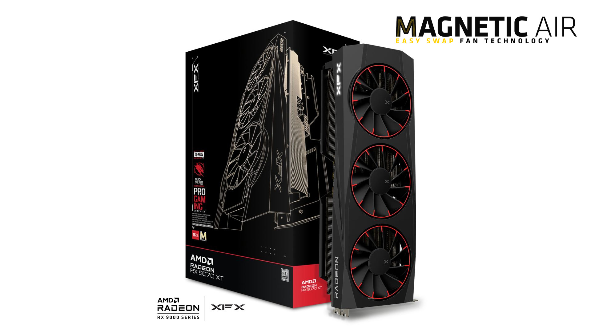 XFX Quicksilver AMD Radeon RX 9070XT Magnetic Air Edition