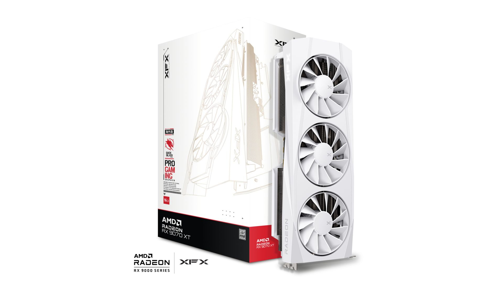 XFX Quicksilver AMD Radeon RX 9070XT White Gaming Edition